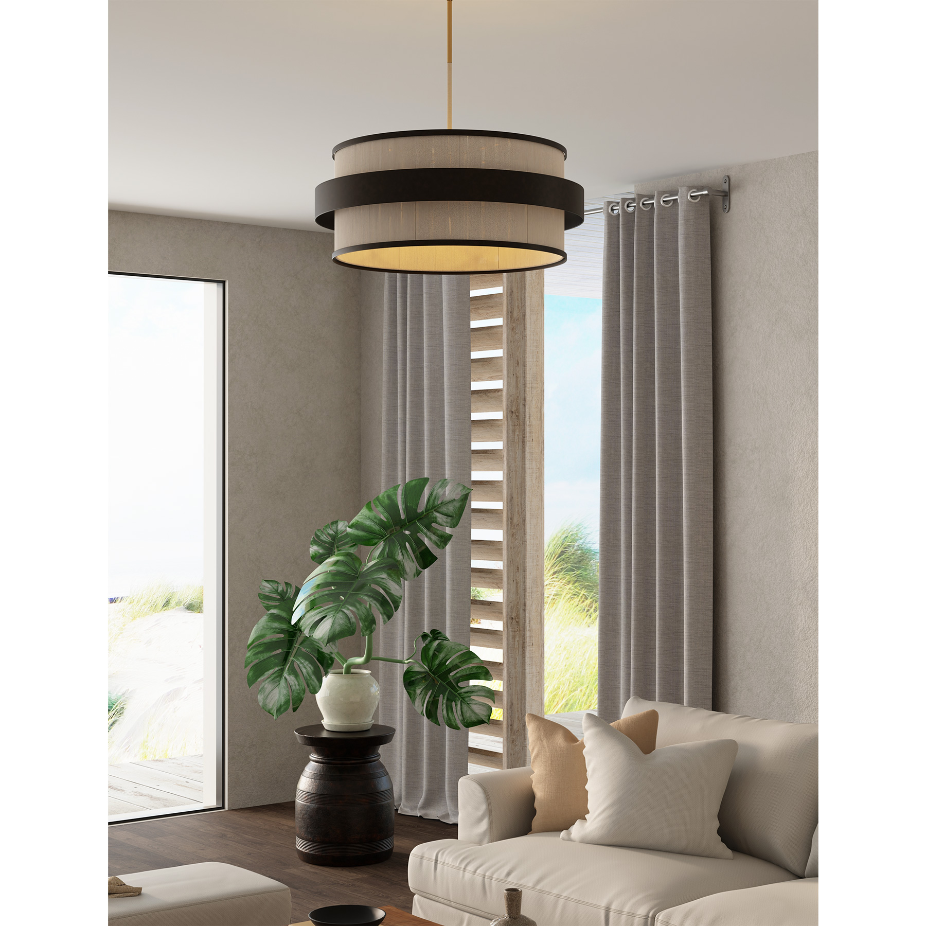 Harbor Wrap - 6 Light Pendant
<br />