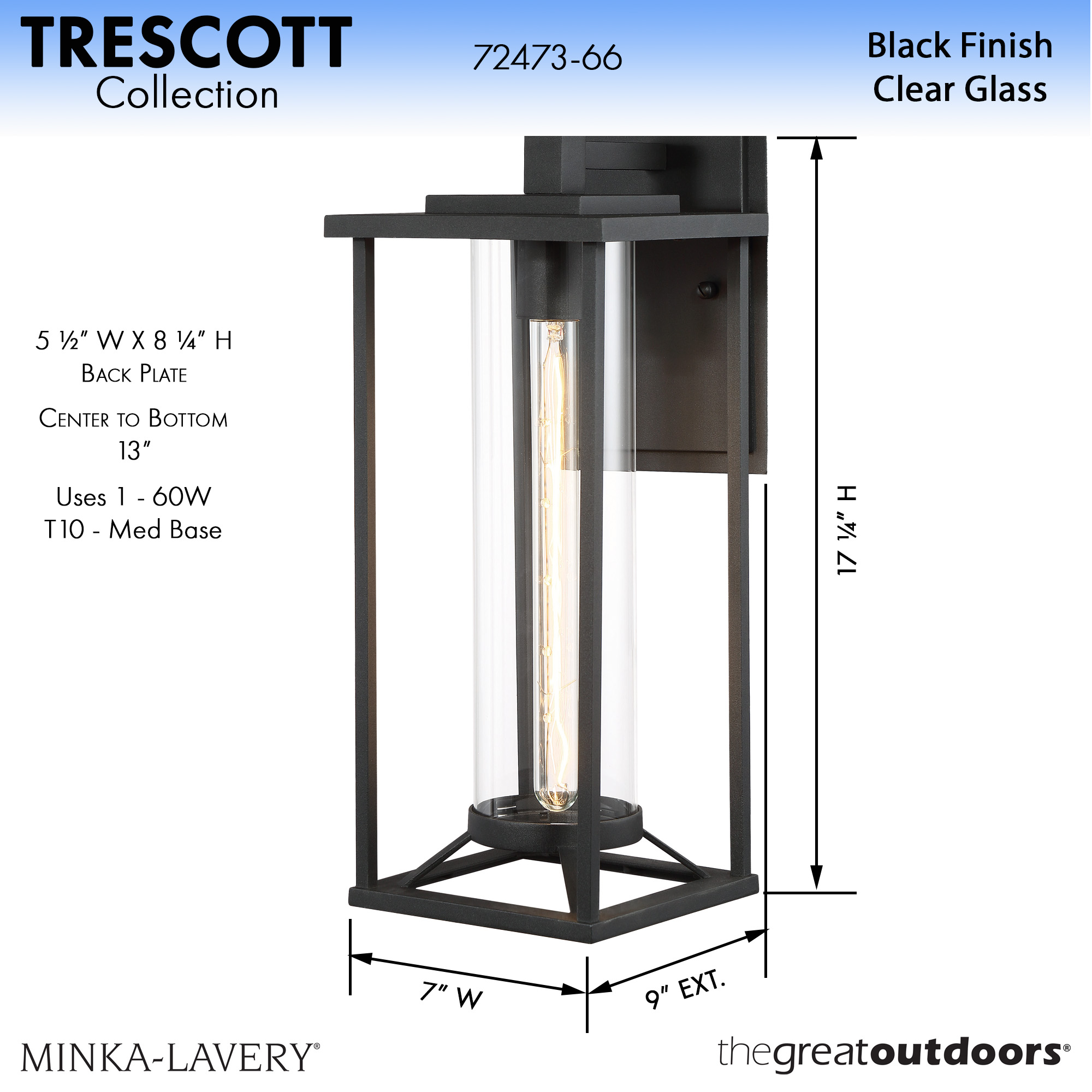 Trescott - 1 Light Wall Mount