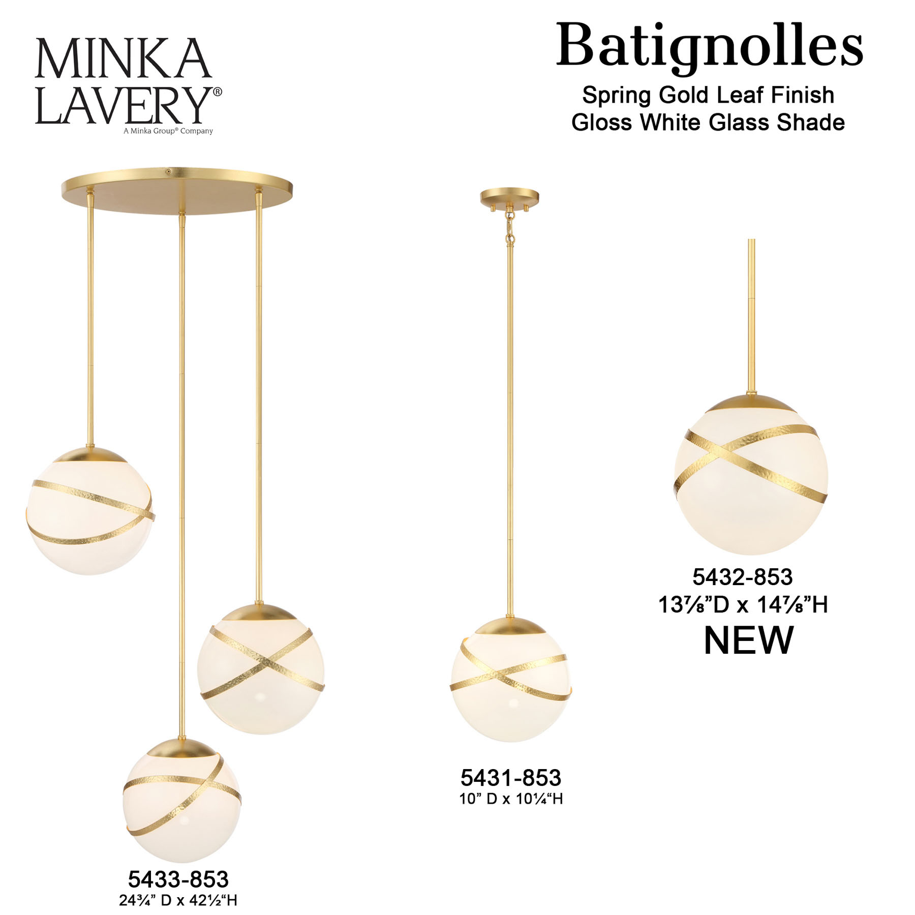 Batignolles – 3 Light Pan Pendant