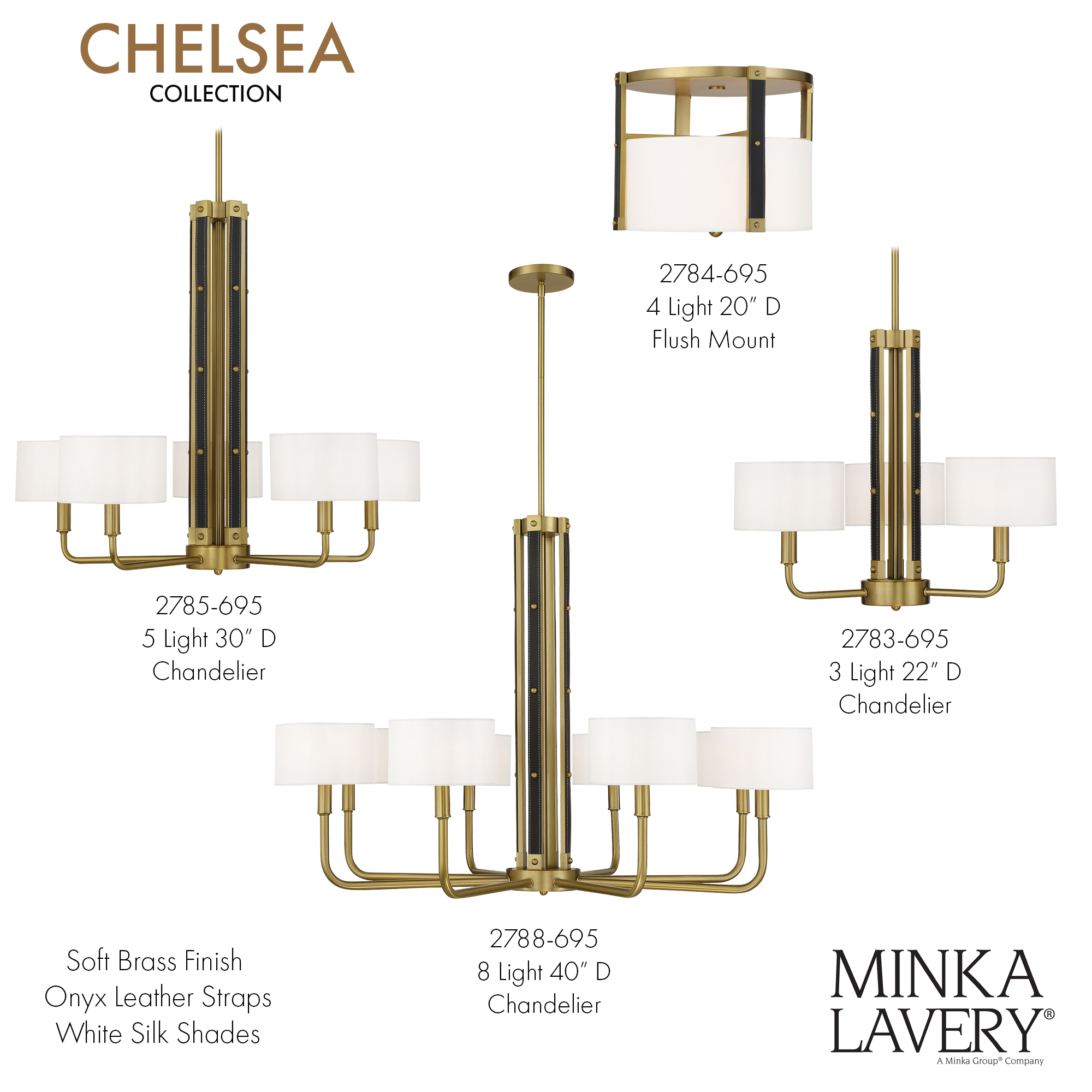 Chelsea - 4 Light Semi Flush