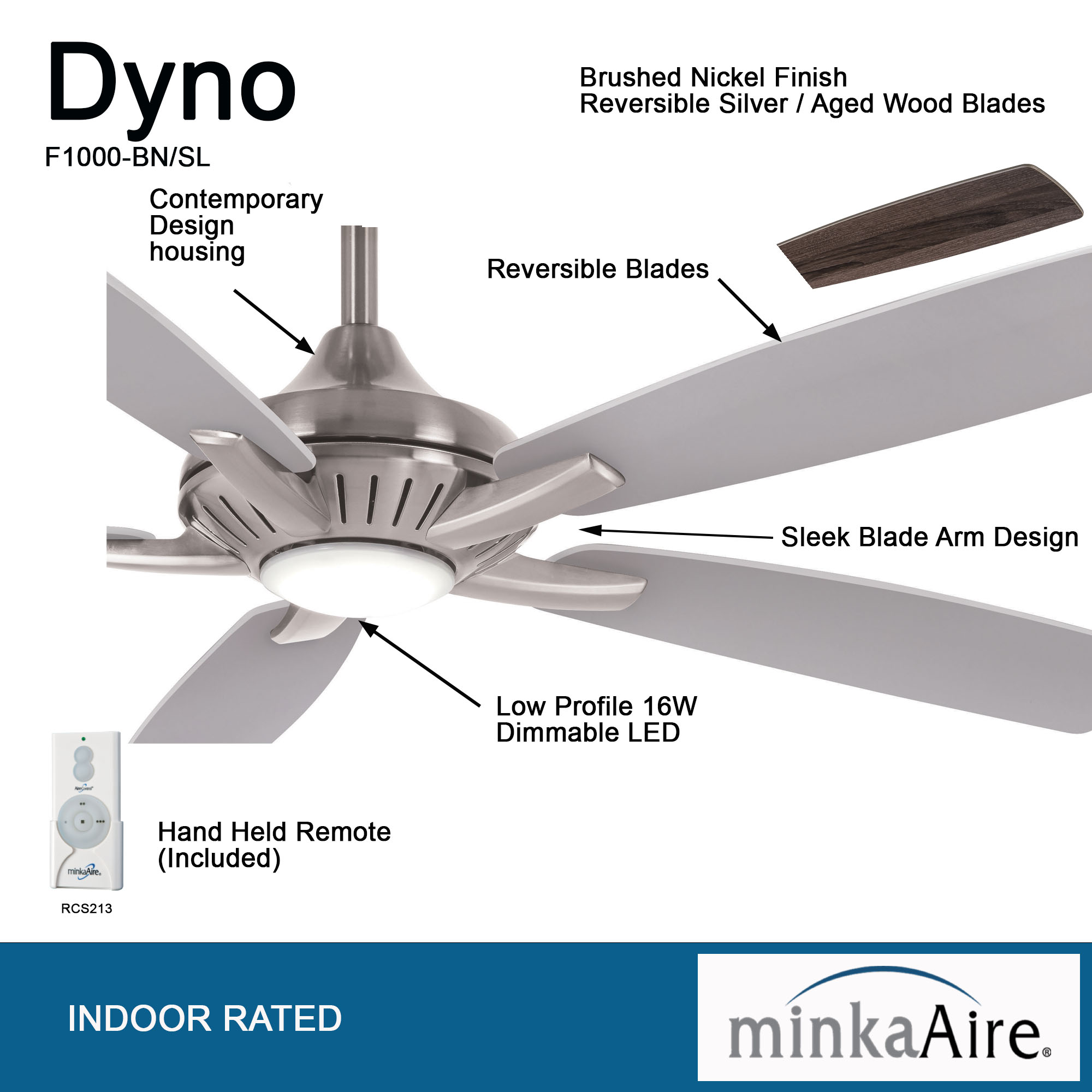 Dyno - LED 52" Ceiling Fan