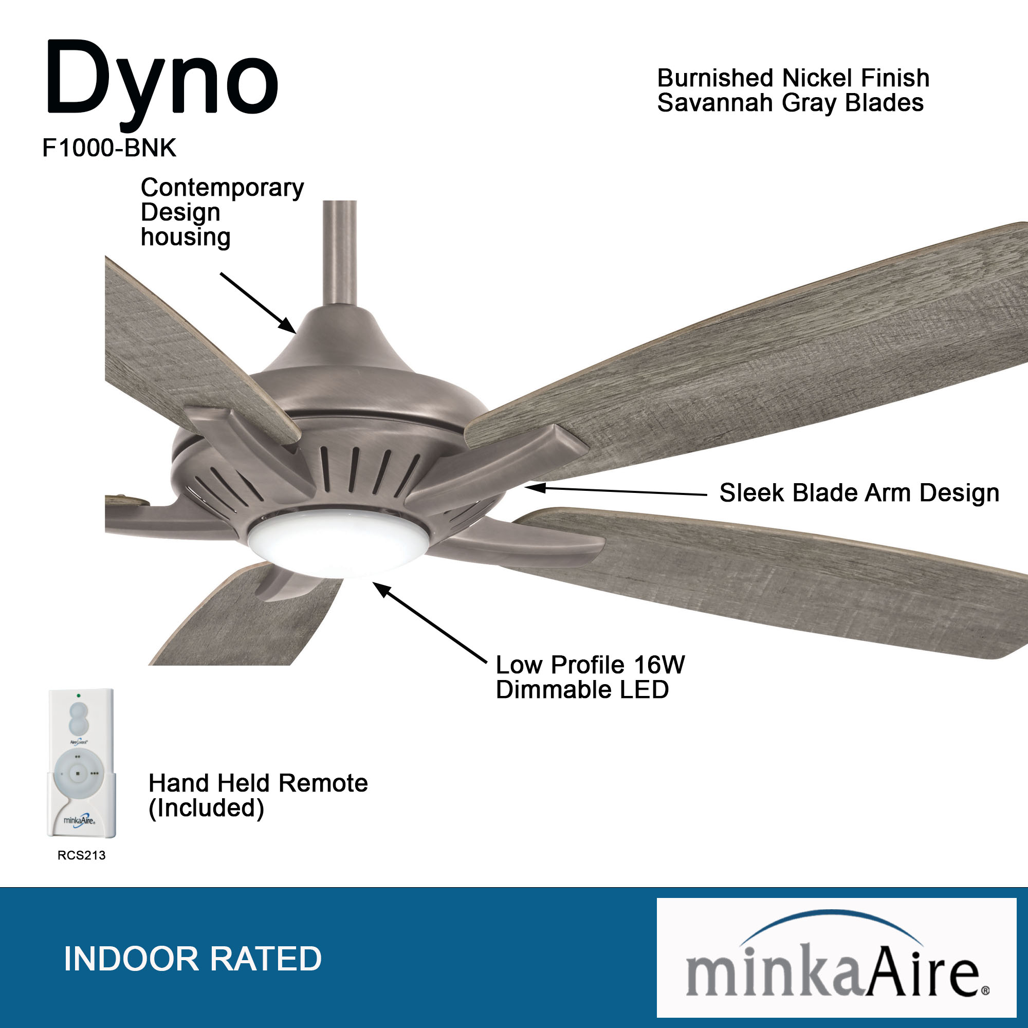 Dyno - LED 52" Ceiling Fan