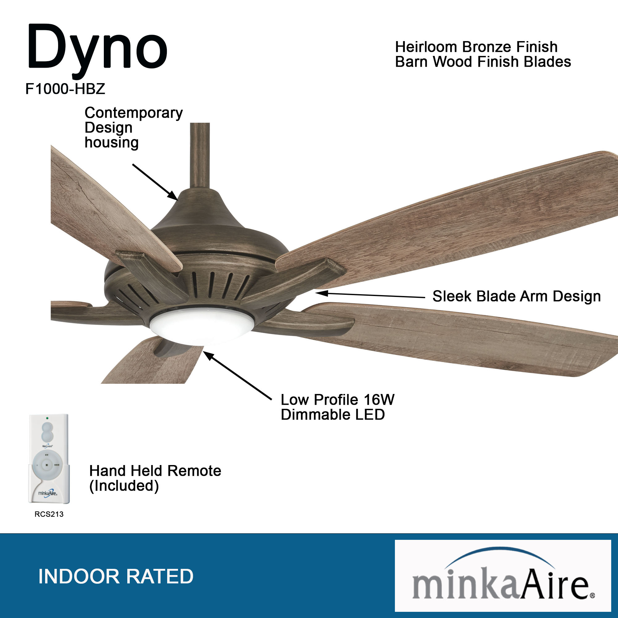 Dyno - LED 52" Ceiling Fan