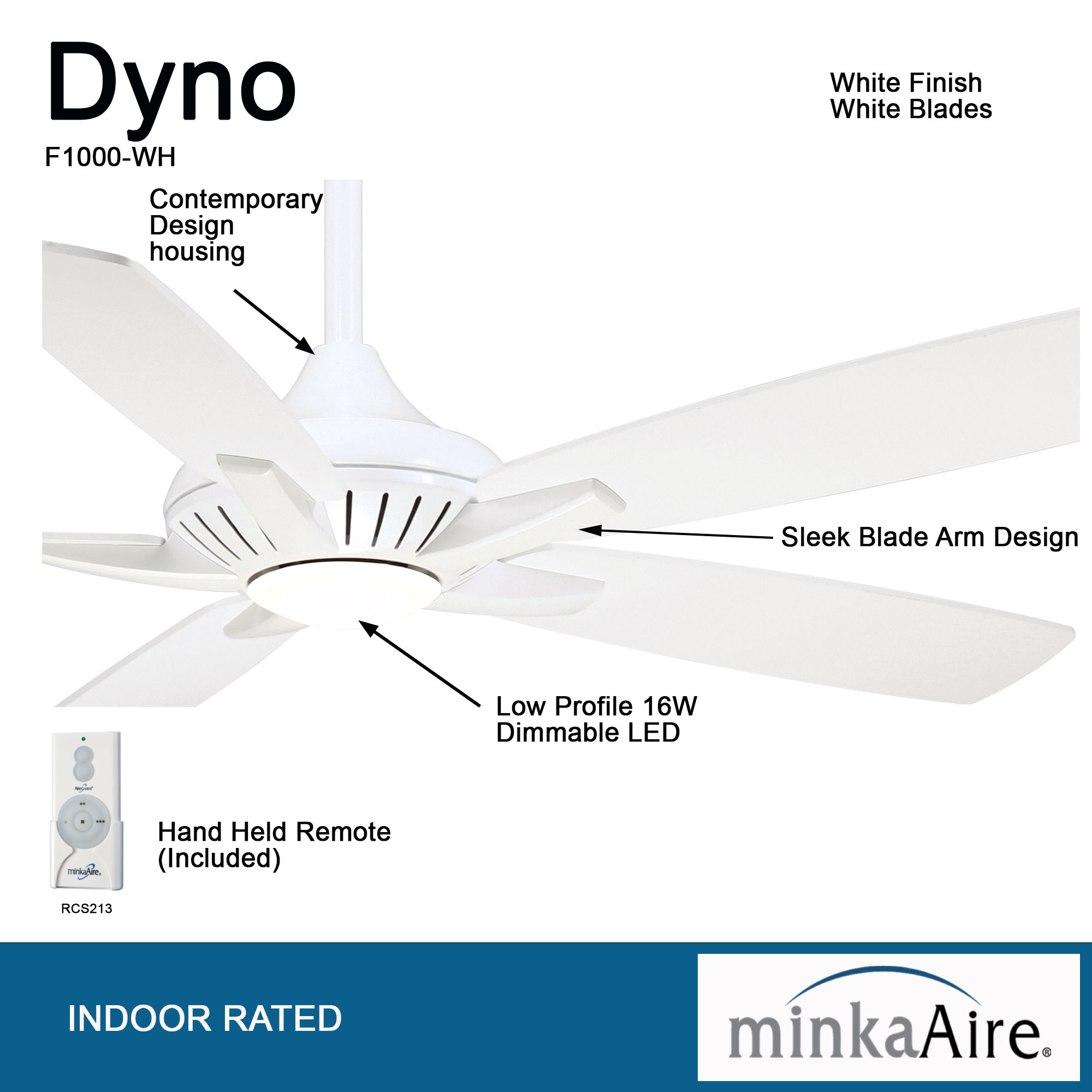 Dyno - LED 52" Ceiling Fan