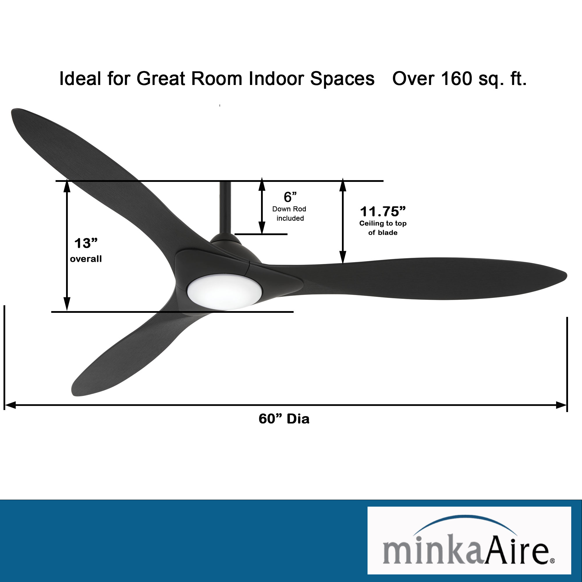 Sleek - LED 60" Smart Ceiling Fan