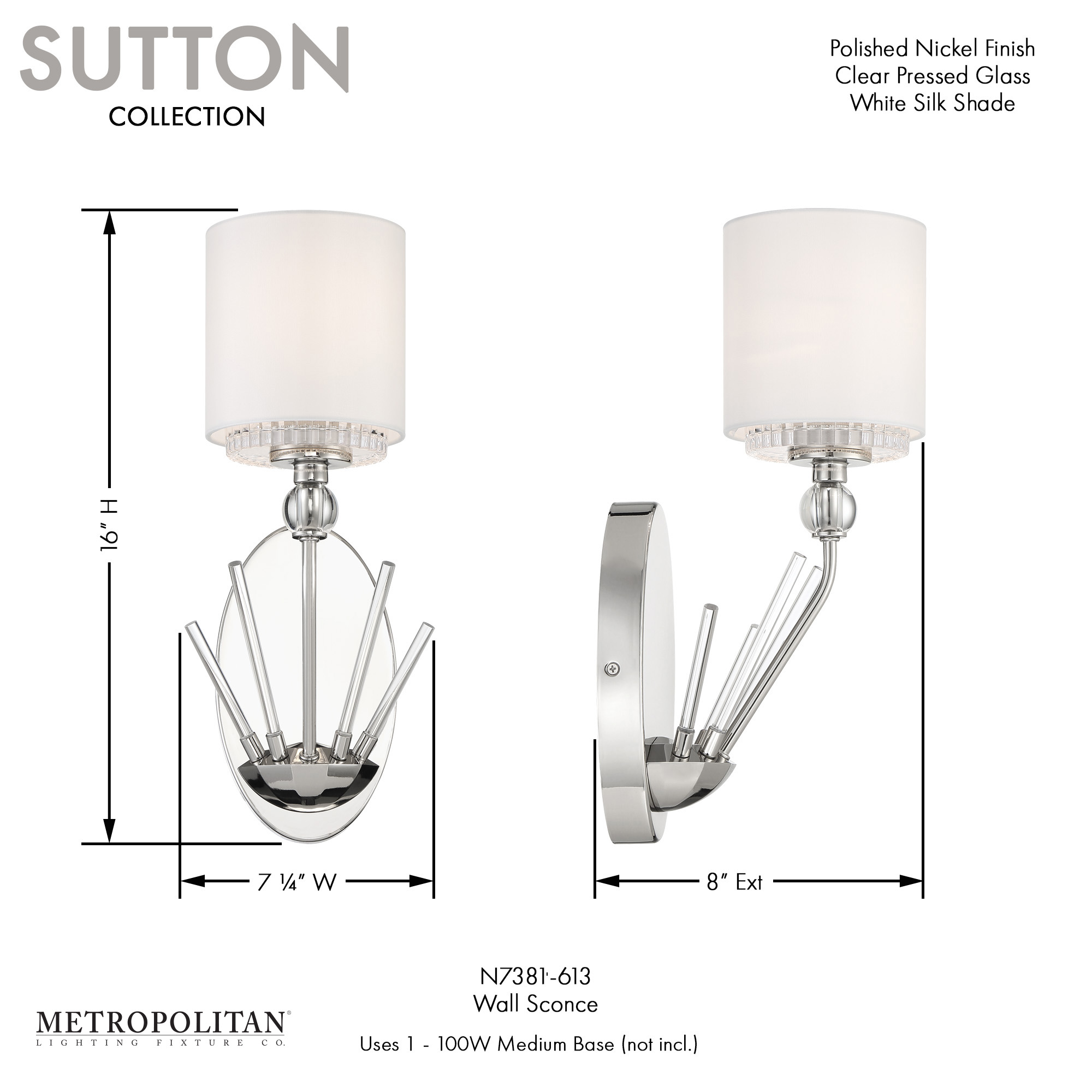 Sutton - 1 Light Sconce