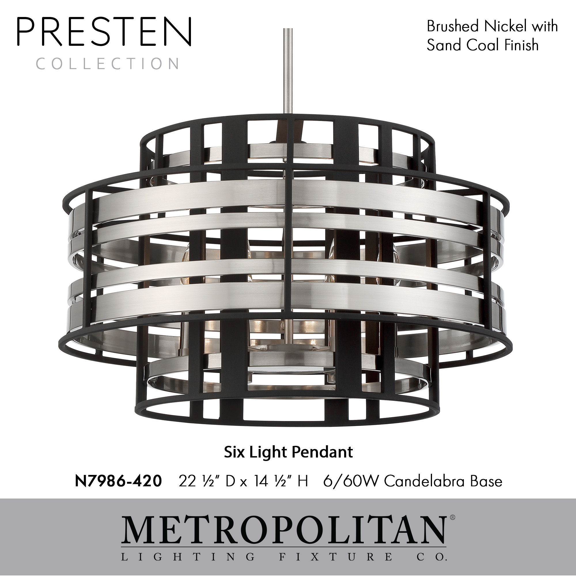 Presten - 6 Light Pendant