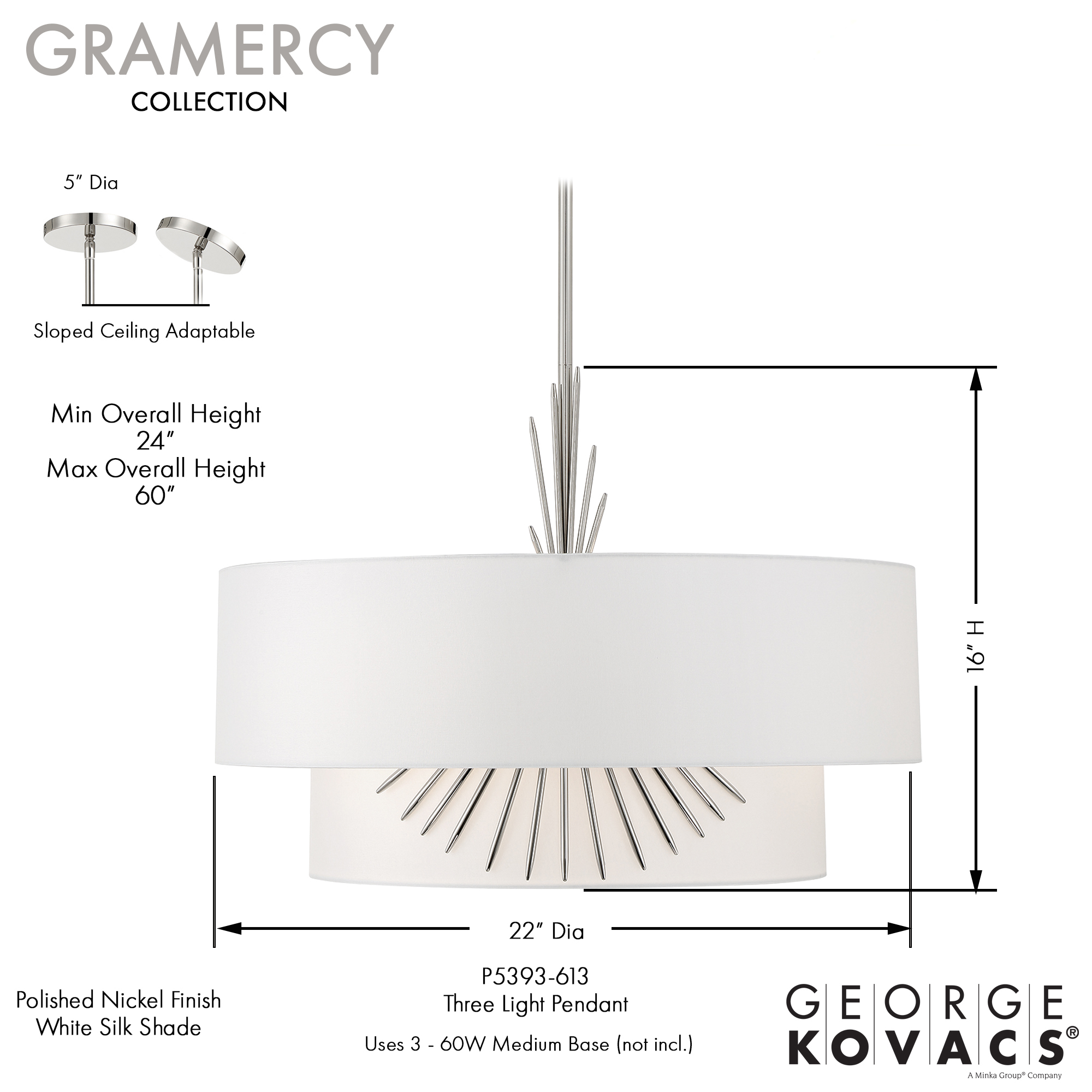 Gramercy - 3 Light Pendant