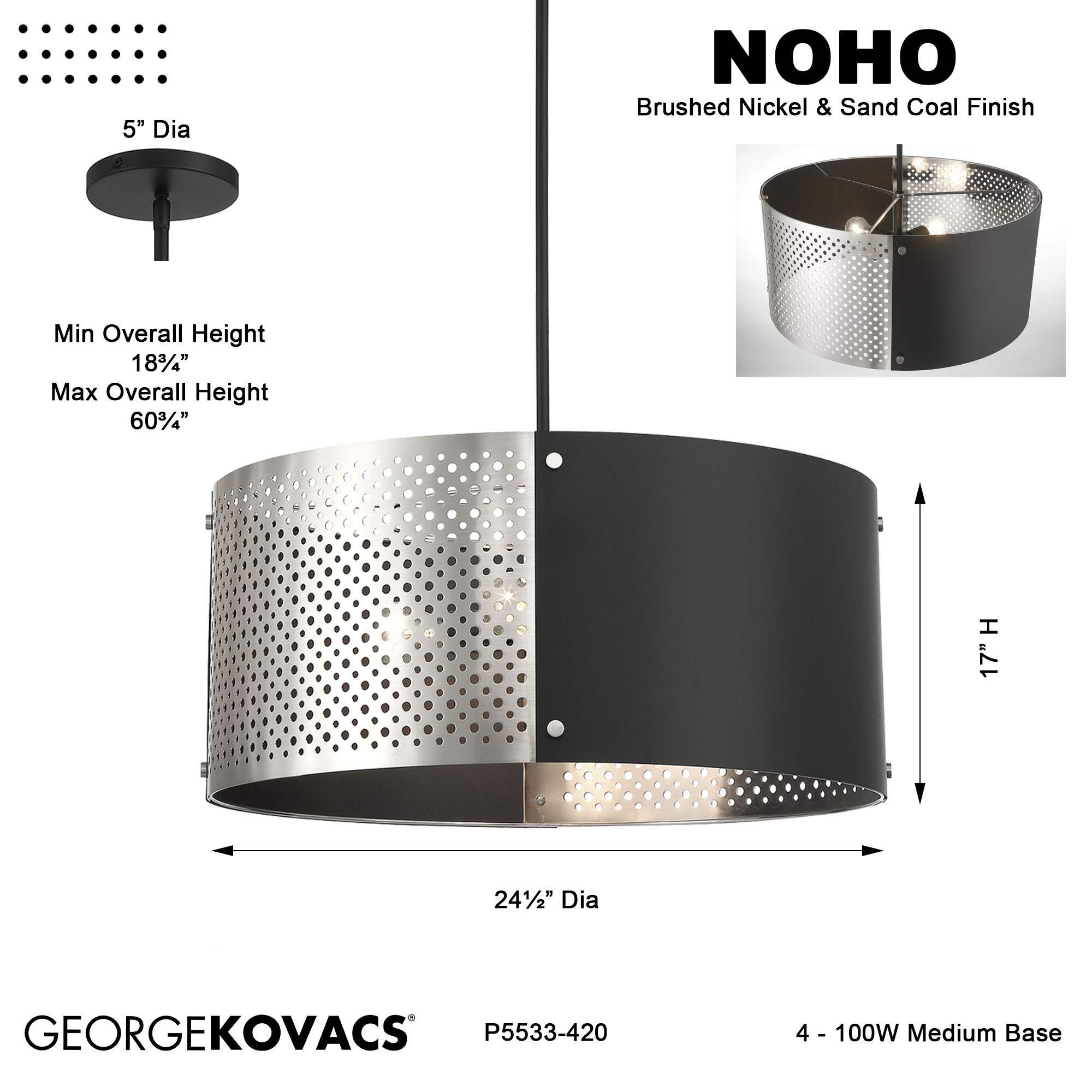 Noho - 4 Light Pendant