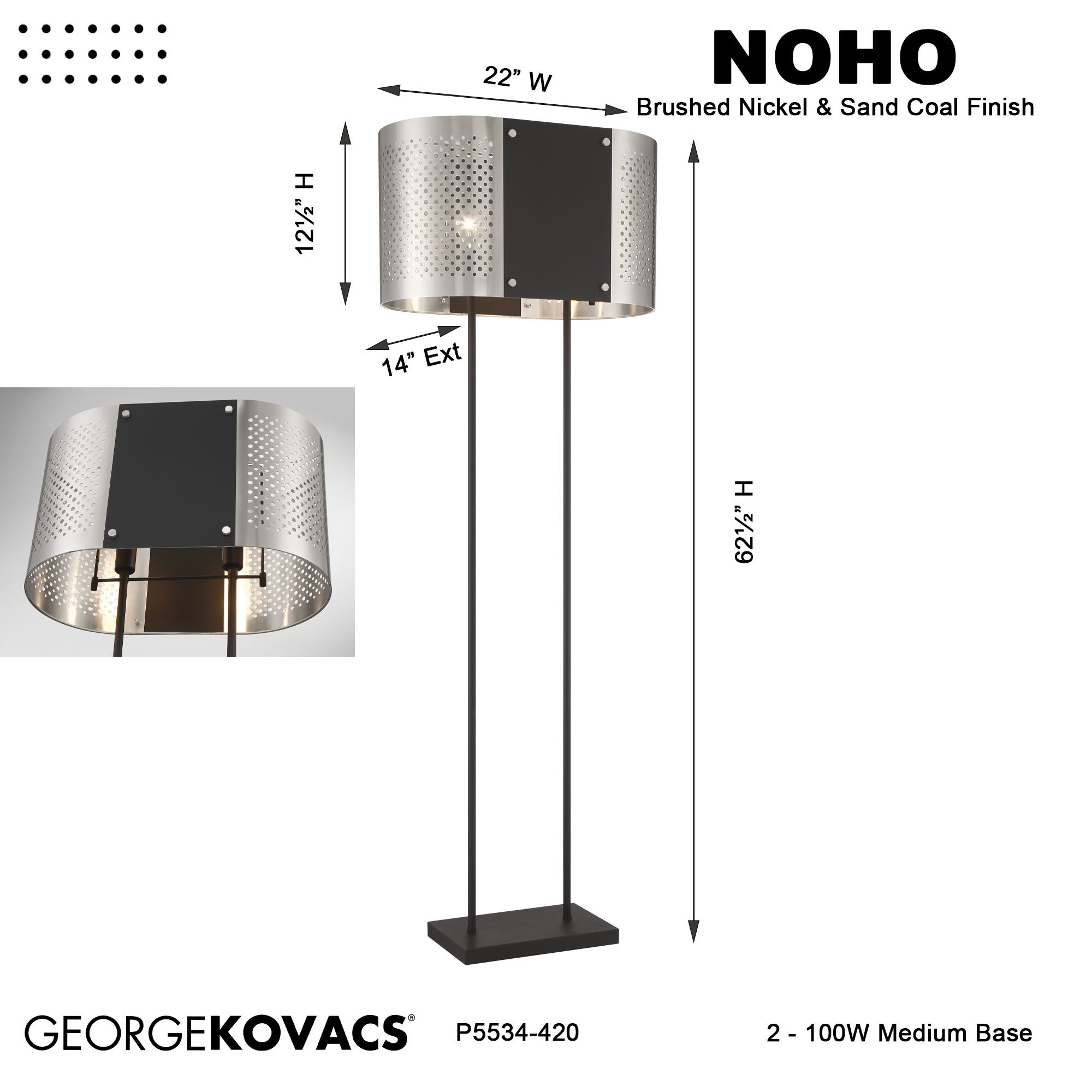 Noho - 2 Light Floor Lamp