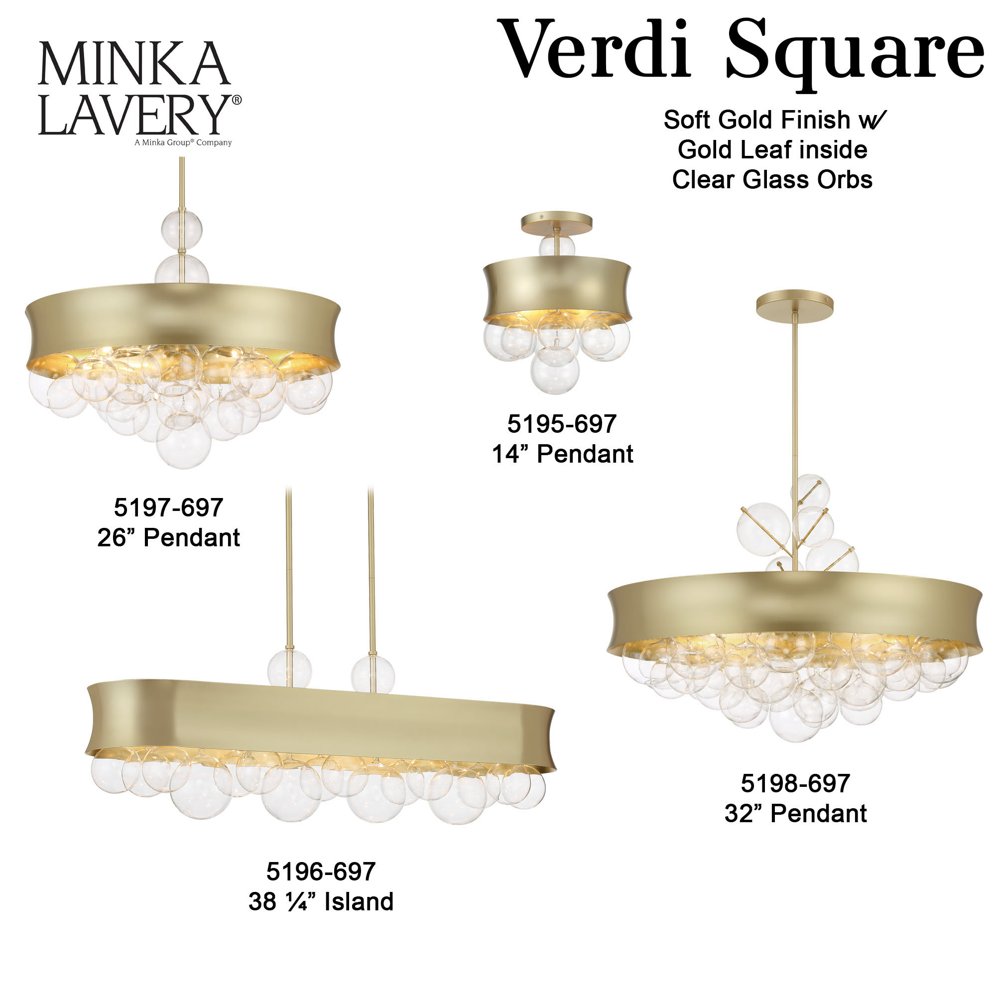 Verdi Square-22" 8 Light Convertible Pendant