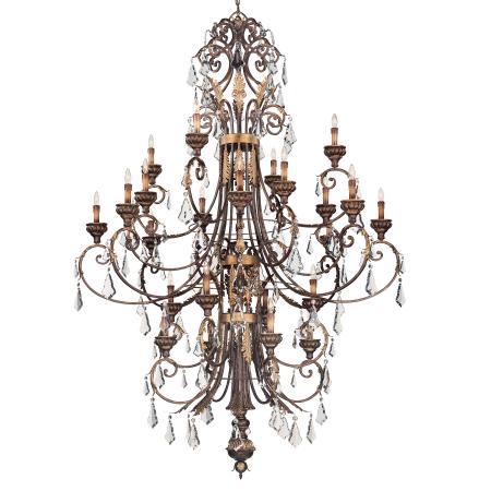 Metropolitan N700218 Antique Classic Brass 18 Light 2 Tier Candle Style  Chandelier from the Metropolitan Collection 