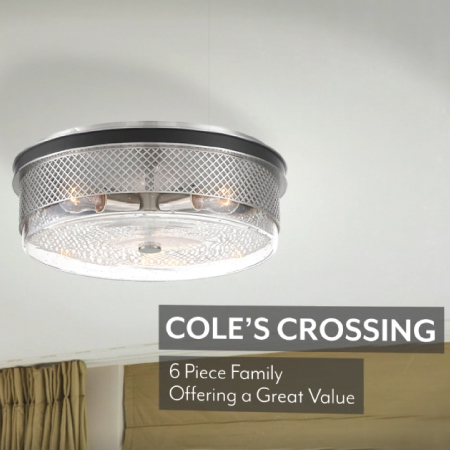 Cole's Crossing - 4 Light Pendant/Semi Flush